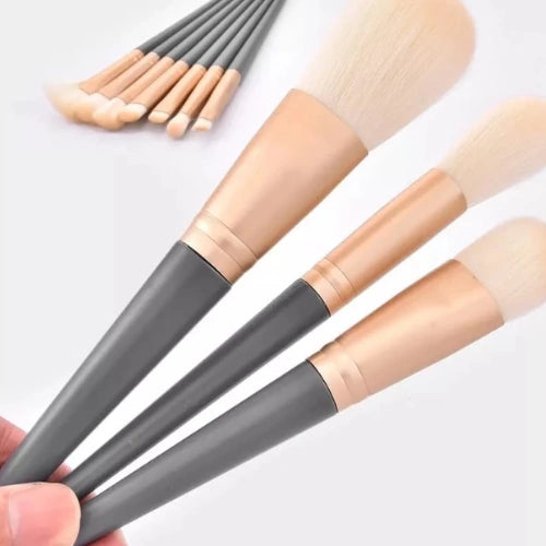 Kit Pincéis Rosa de Luxo - 10 Peças