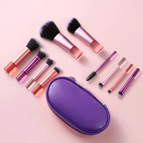 Kit Pincéis Travel Luxo - 10 Peças