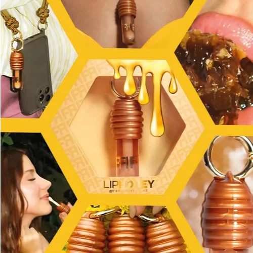 Gloss Labial Honey Glow – Nutrição Profunda e Brilho Cristal